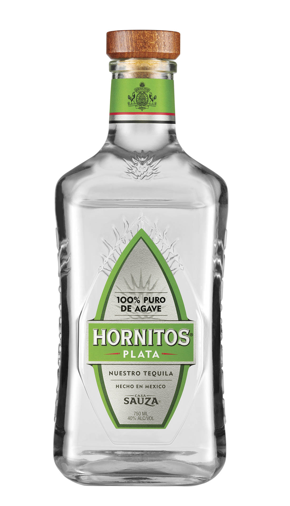 Flaskaav Hornitos Plata Sauza Tequila. Wallpaper