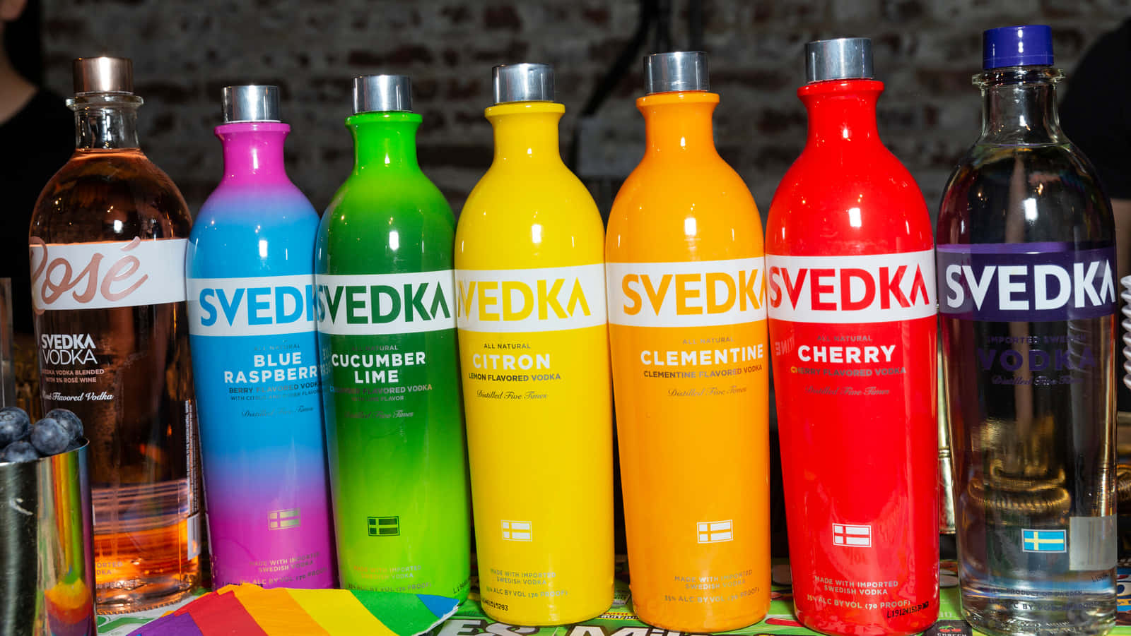 Bottles Of Svedka Vodka Flavors Wallpaper