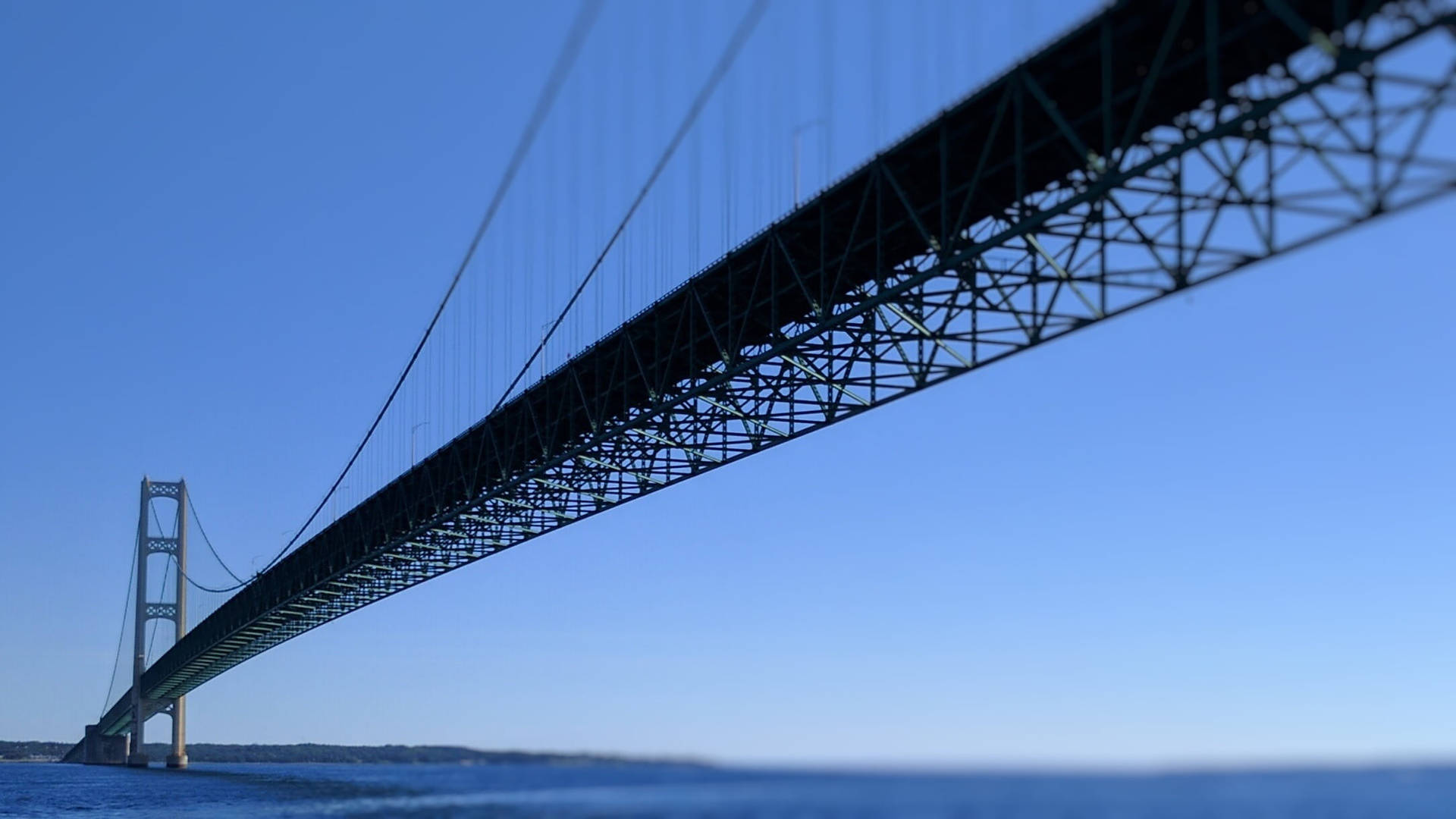 Ánguloinferior Puente Mackinac Fondo de pantalla