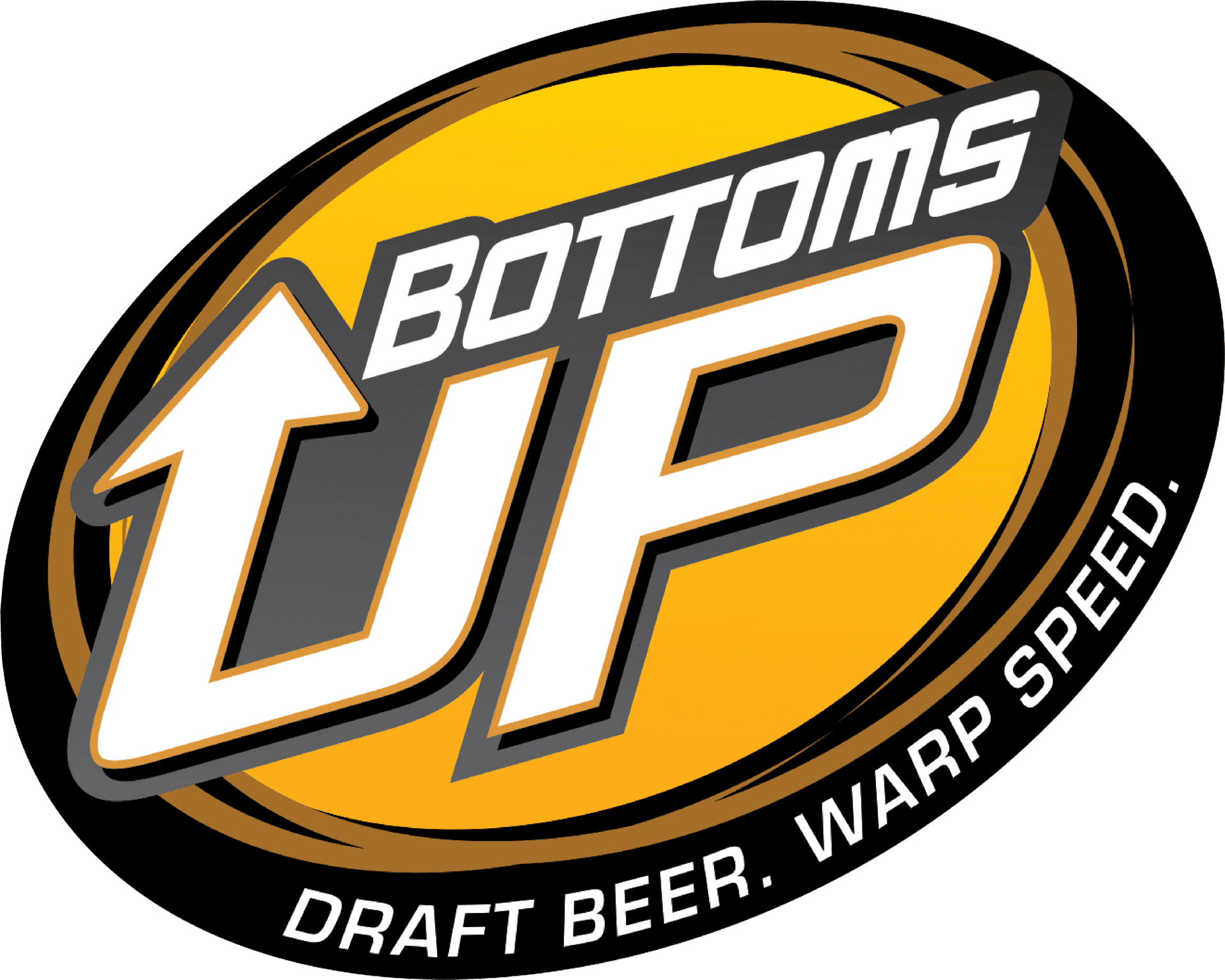 Bottoms Up Draft Beer Logo PNG