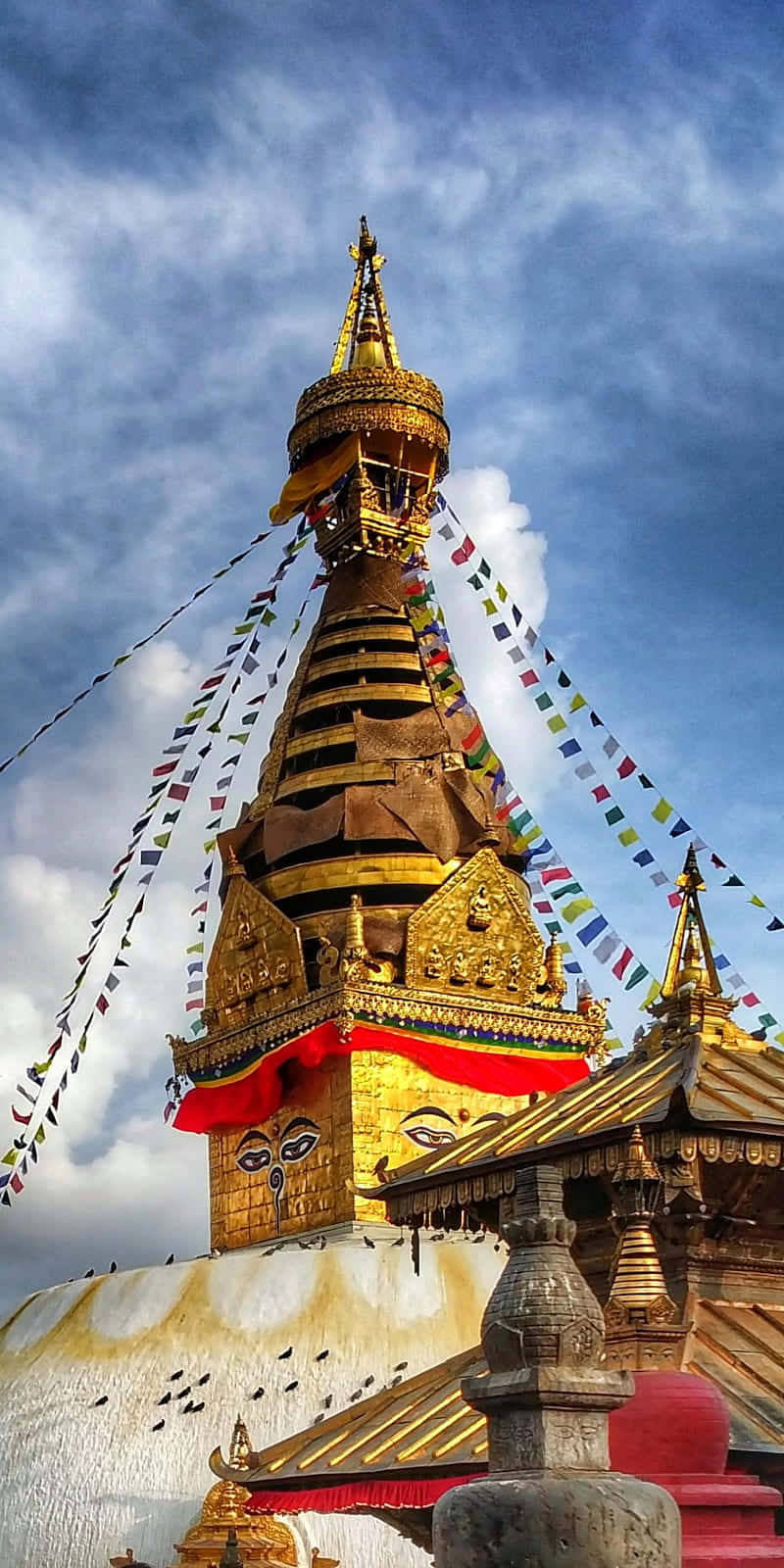 Boudhanath Stupa From A Distance Wallpaper