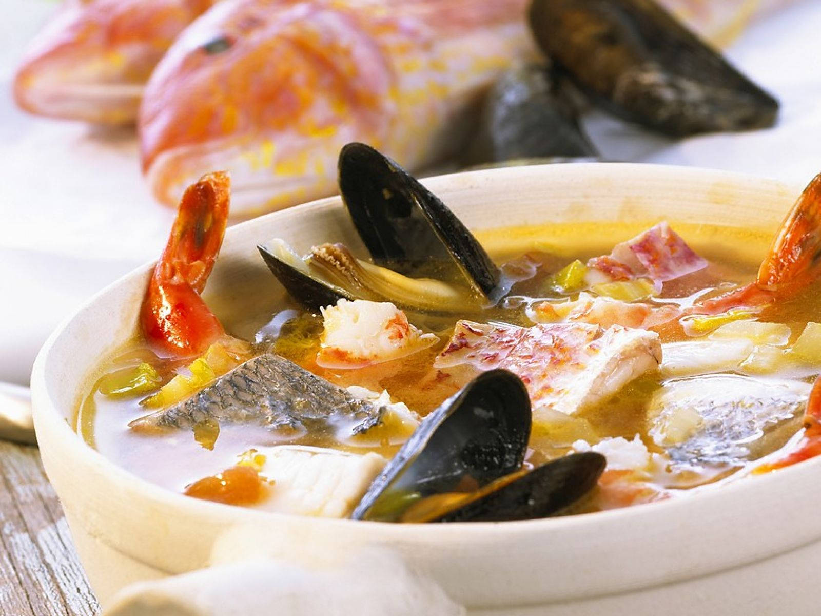 Delicious Bouillabaisse Seafood Soup Wallpaper