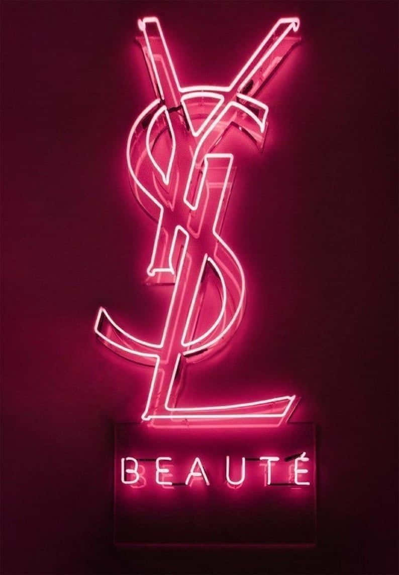 Yvessaint Laurent Beauté Neon-skylt Wallpaper