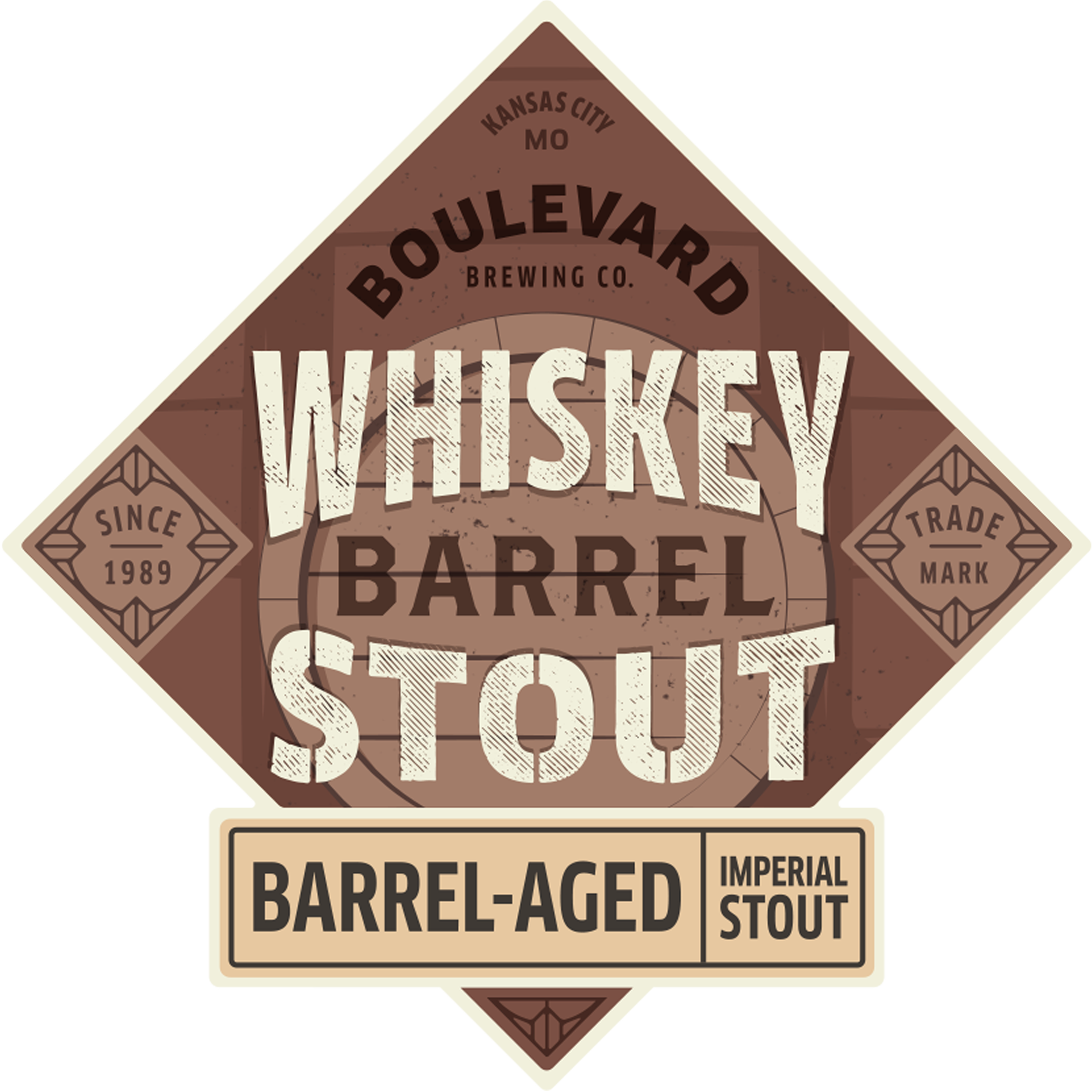 Boulevard Whiskey Barrel Stout Label PNG