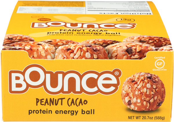 Bounce Peanut Cacao Protein Energy Ball Packaging PNG