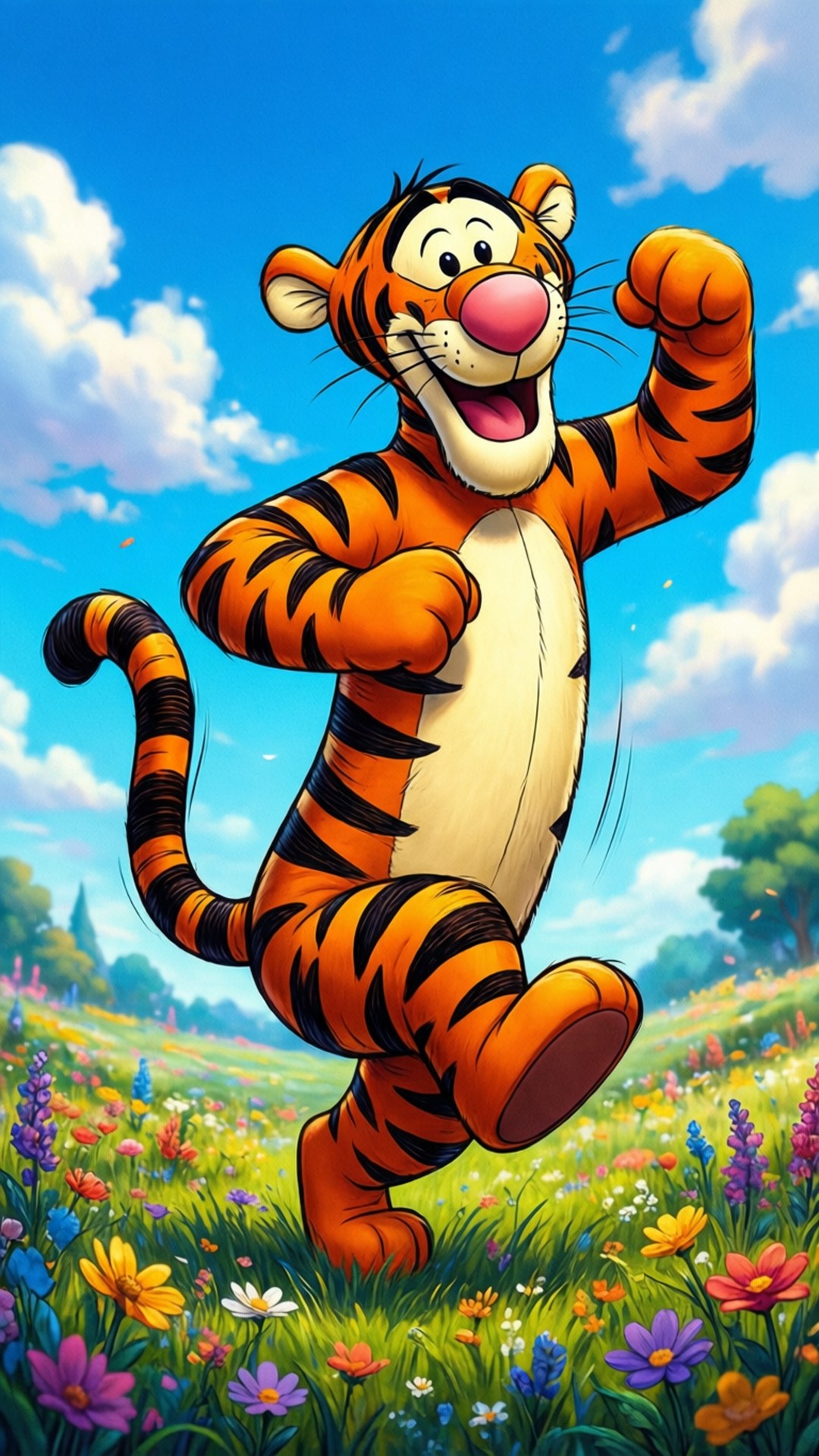Bouncing Tigger Wallpaper