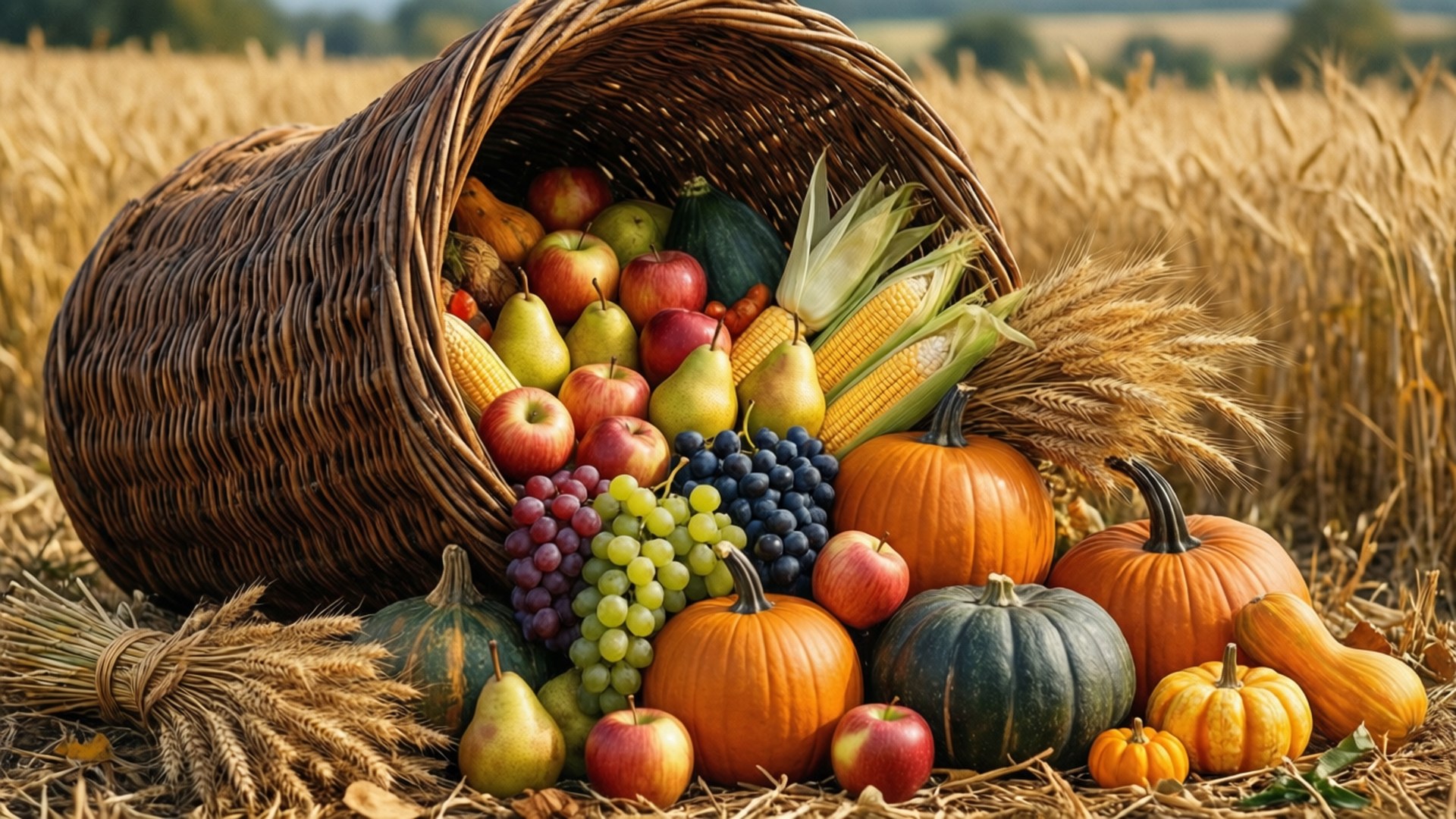Cornucópia Abundante Papéis de Parede