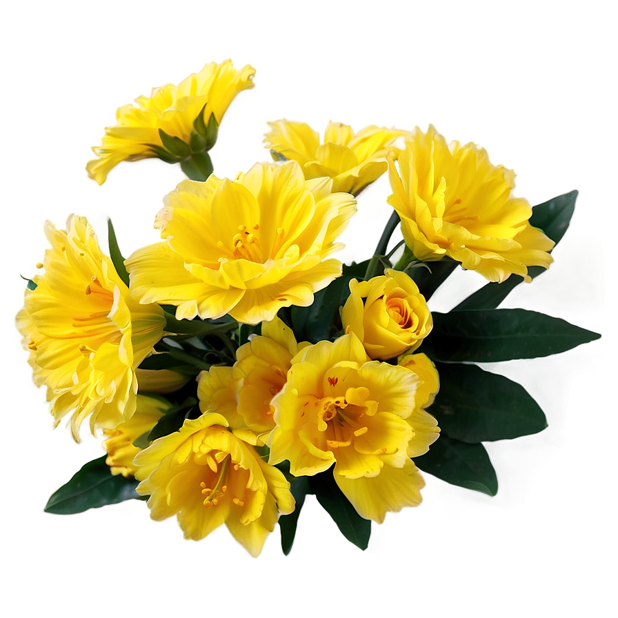Bouquet Of Yellow Flowers Png Kxr PNG