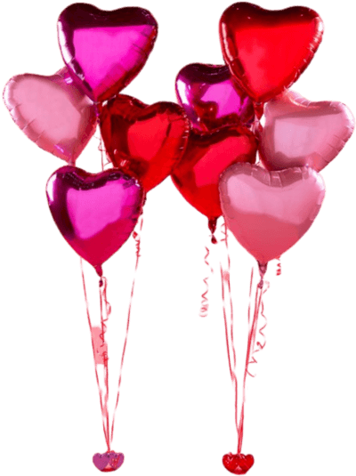 Bouquetof Heart Shaped Balloons PNG