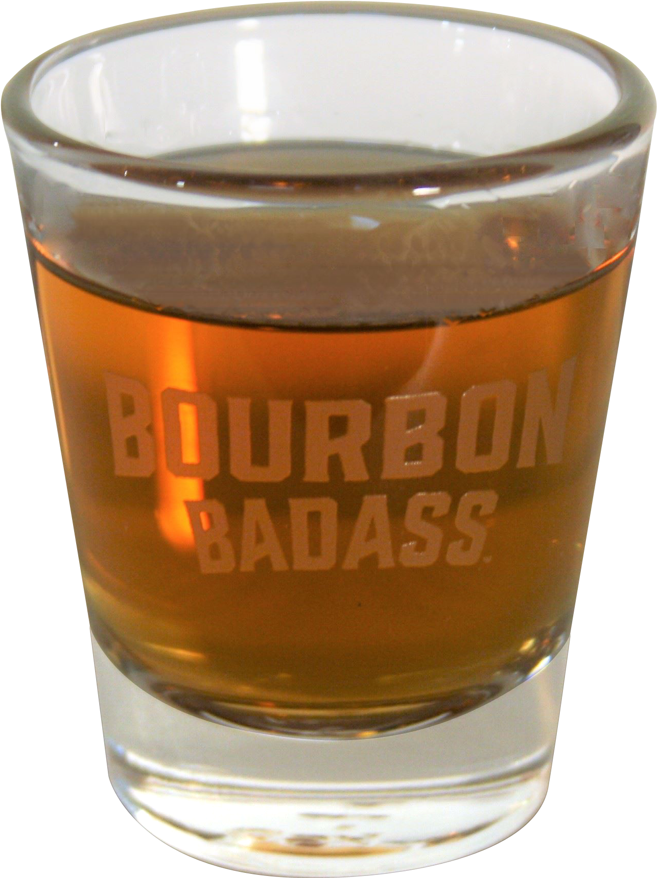 Bourbon Badass Whiskey Glass PNG