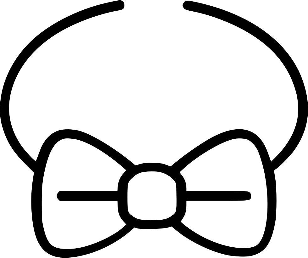 Bow Tie Outline Graphic PNG