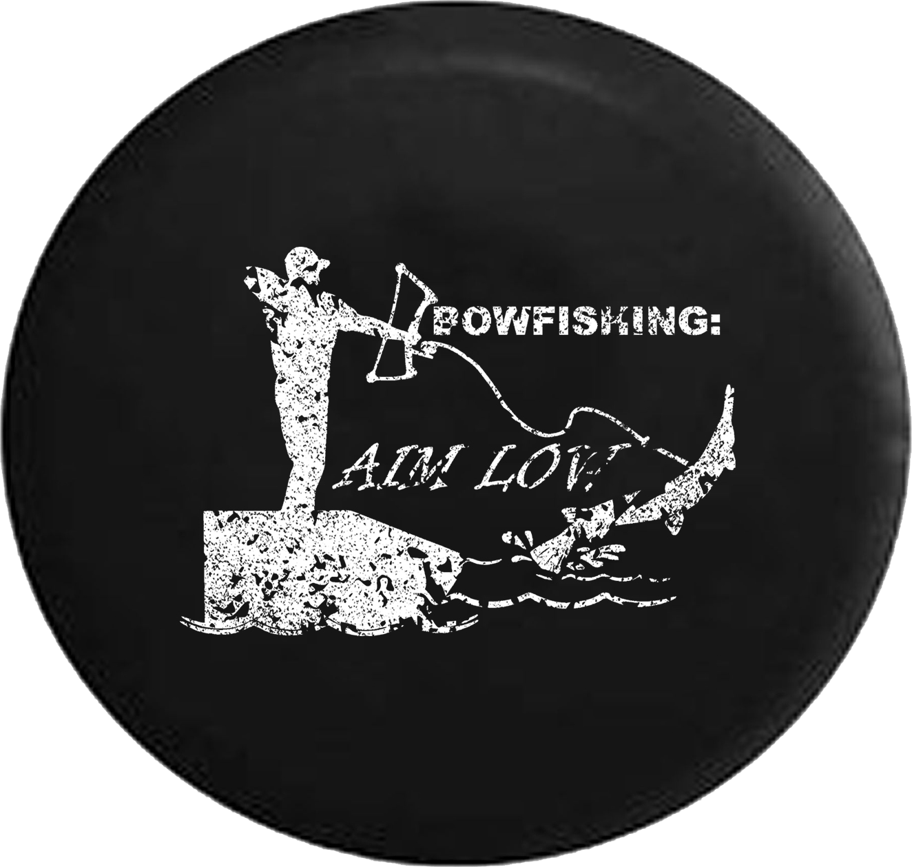 Bowfishing Aim Love Disc Graphic PNG