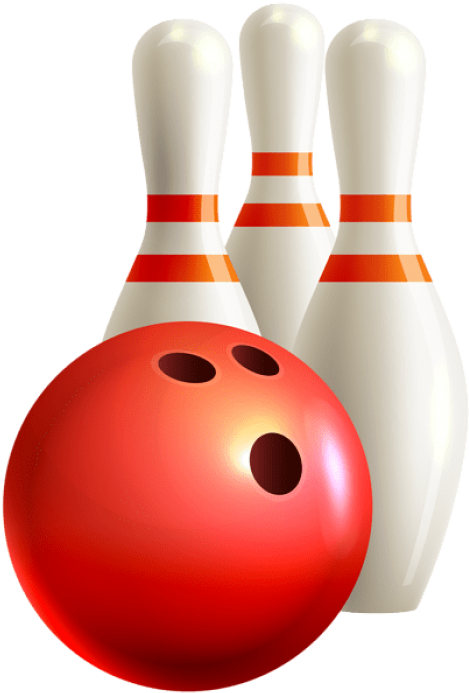 Bowling Balland Pins Graphic PNG