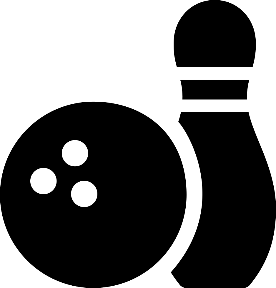 Bowling Icon Blackand White PNG