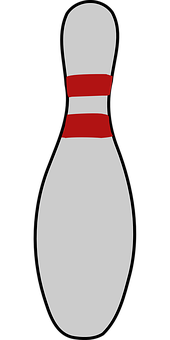 Bowling Pin Iconon Black Background PNG