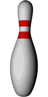 Bowling Pin Isolatedon Black Background PNG