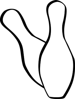 Bowling Pins Silhouette Graphic PNG