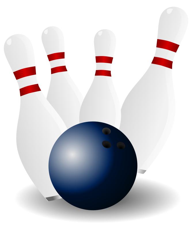 Bowling Pinsand Ball Graphic PNG