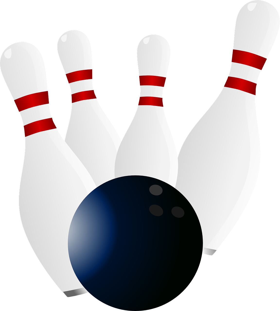 Bowling Pinsand Ball Vector PNG