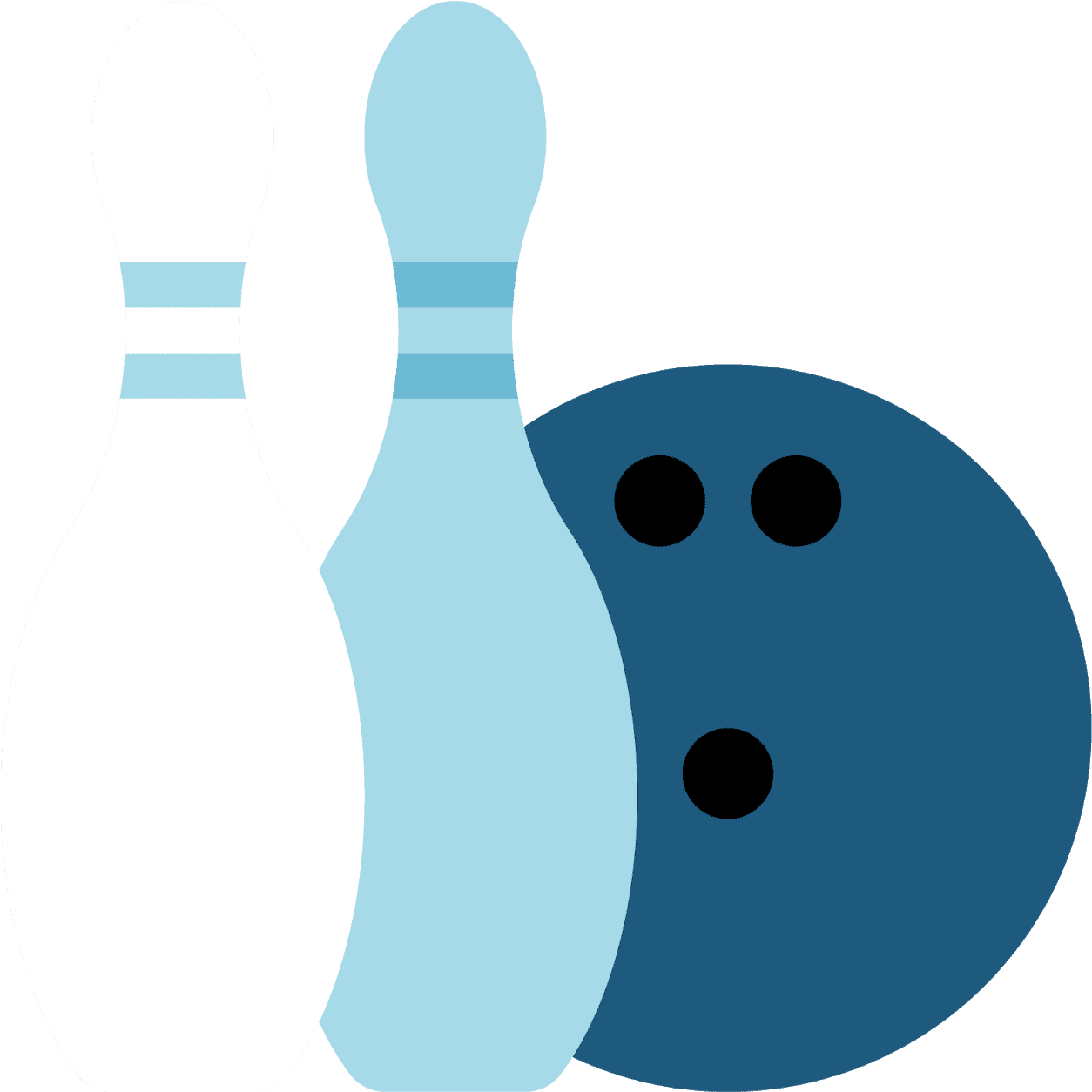 Bowling Pinsand Ball Vector PNG