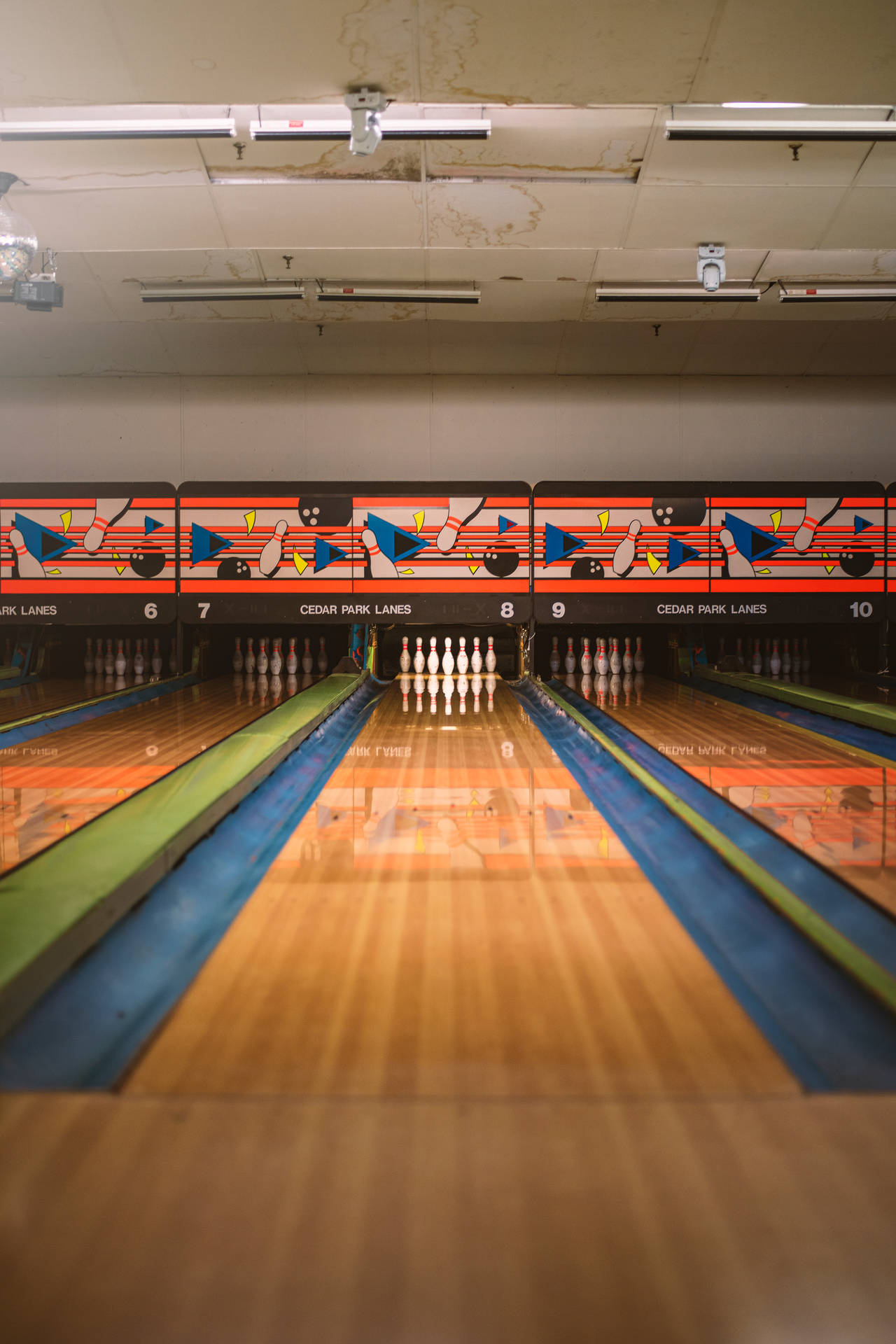 Bowlingrumbowlingkägel Sets Wallpaper