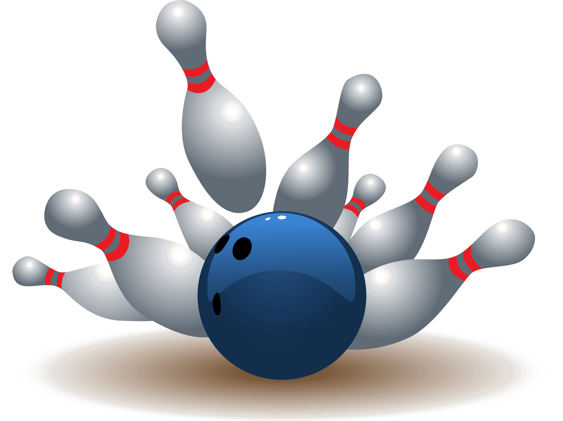 Bowling Strike Illustration PNG