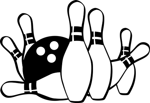 Bowling Strike Silhouette PNG