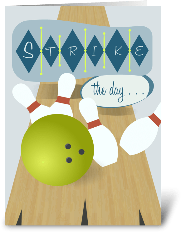 Bowling Strike The Day Illustration PNG