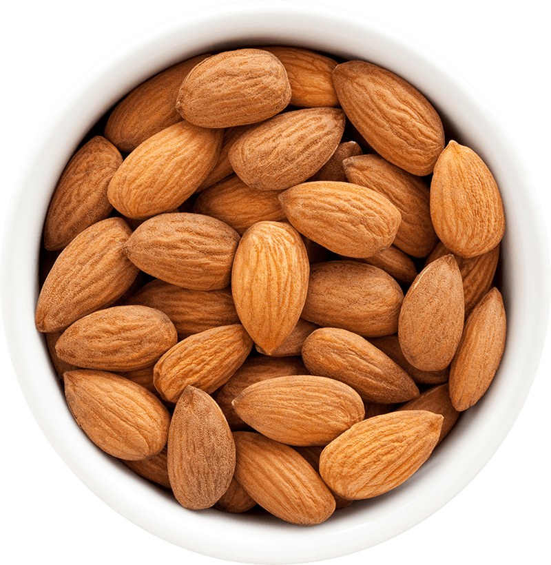 Bowlof Almonds Top View PNG