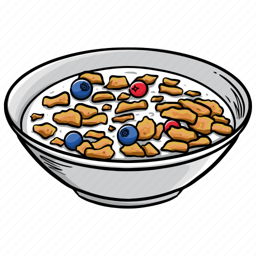 Bowlof Cerealwith Fruitand Milk PNG