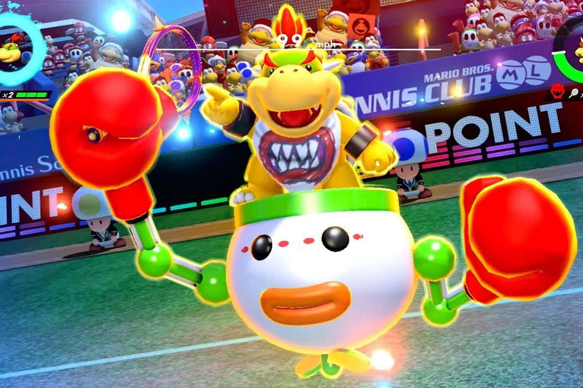 Bowser Jr. ready for action in a vibrant scene Wallpaper