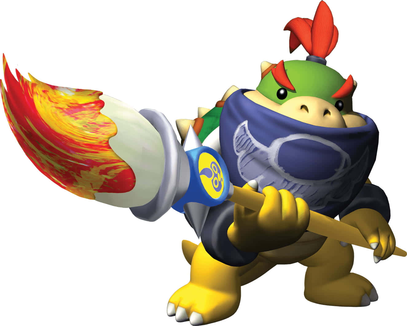 Bowser Jr., the mischievous son of King Bowser, ready for action in the Mushroom Kingdom. Wallpaper