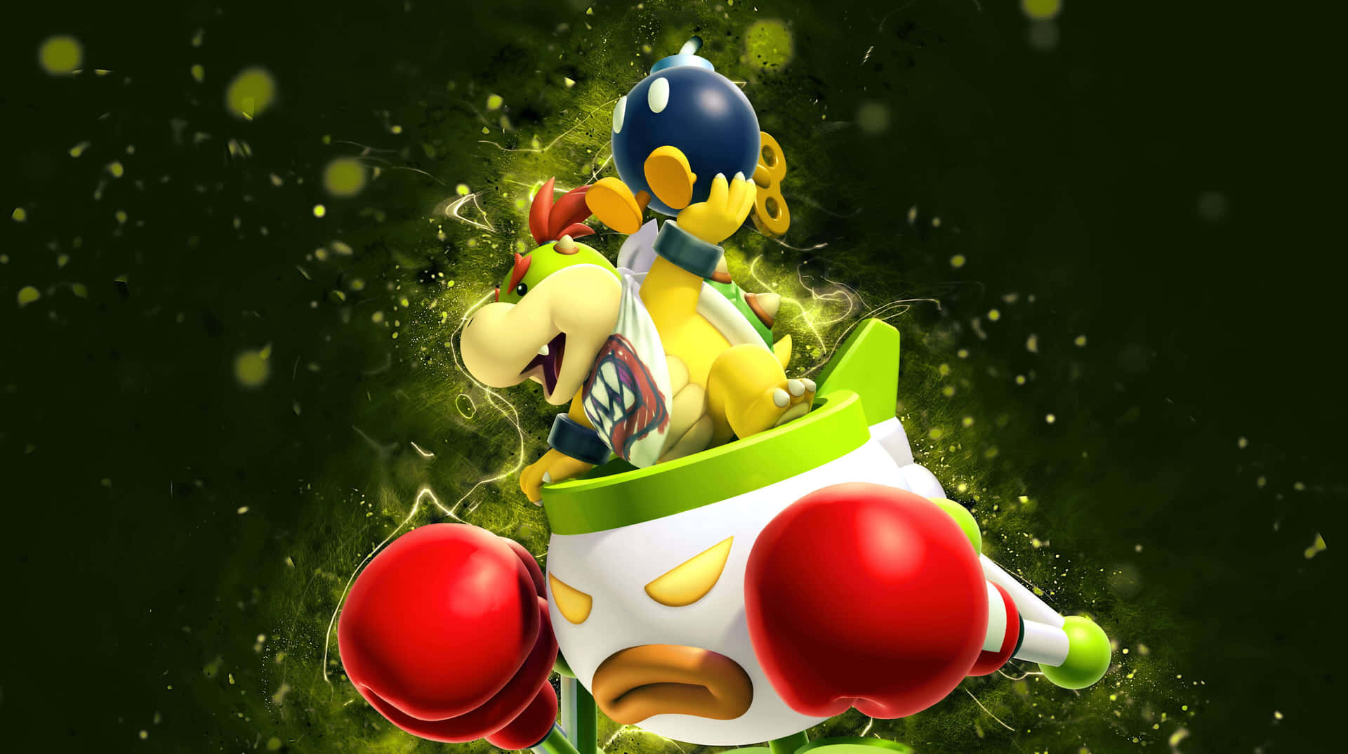 Bowser Jr. in Action - The Mischievous Heir to the Koopa Throne Wallpaper