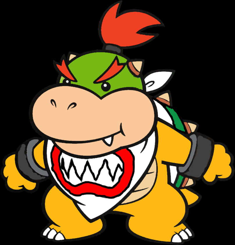 Bowser_ Animated_ Character_ Illustration PNG