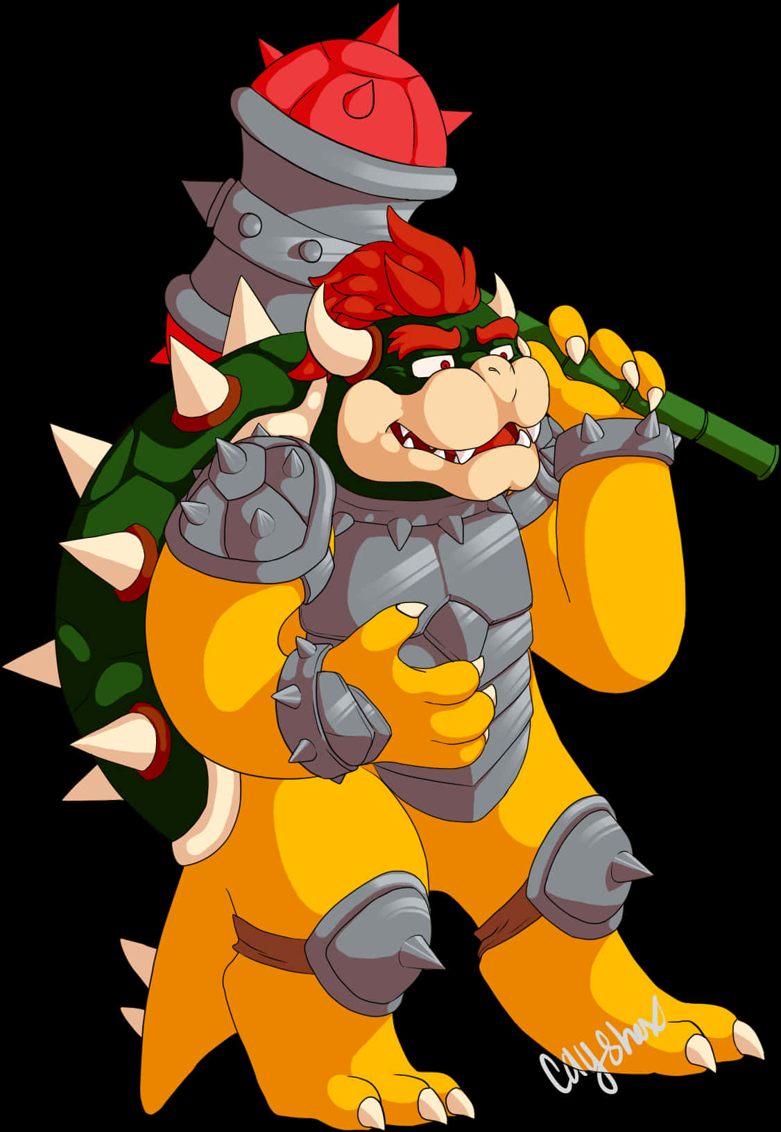 Bowser_ Fan_ Art_ Illustration PNG