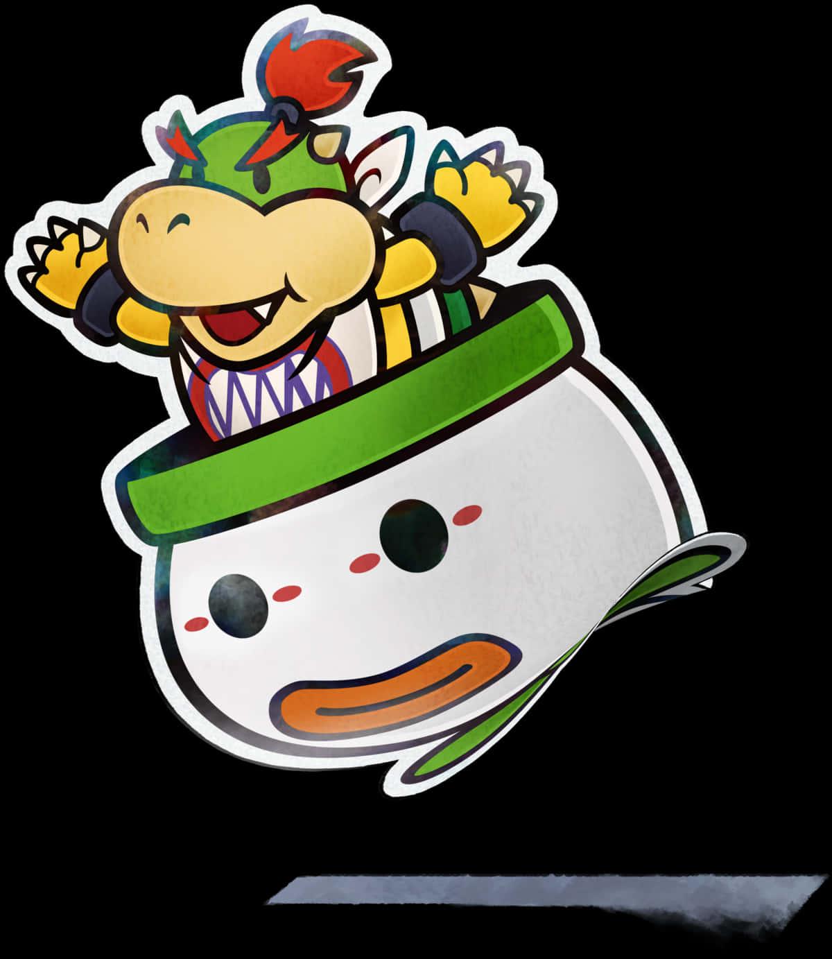 Bowser_ Jr_in_ Koopa_ Claw_ Copter_ Sticker PNG