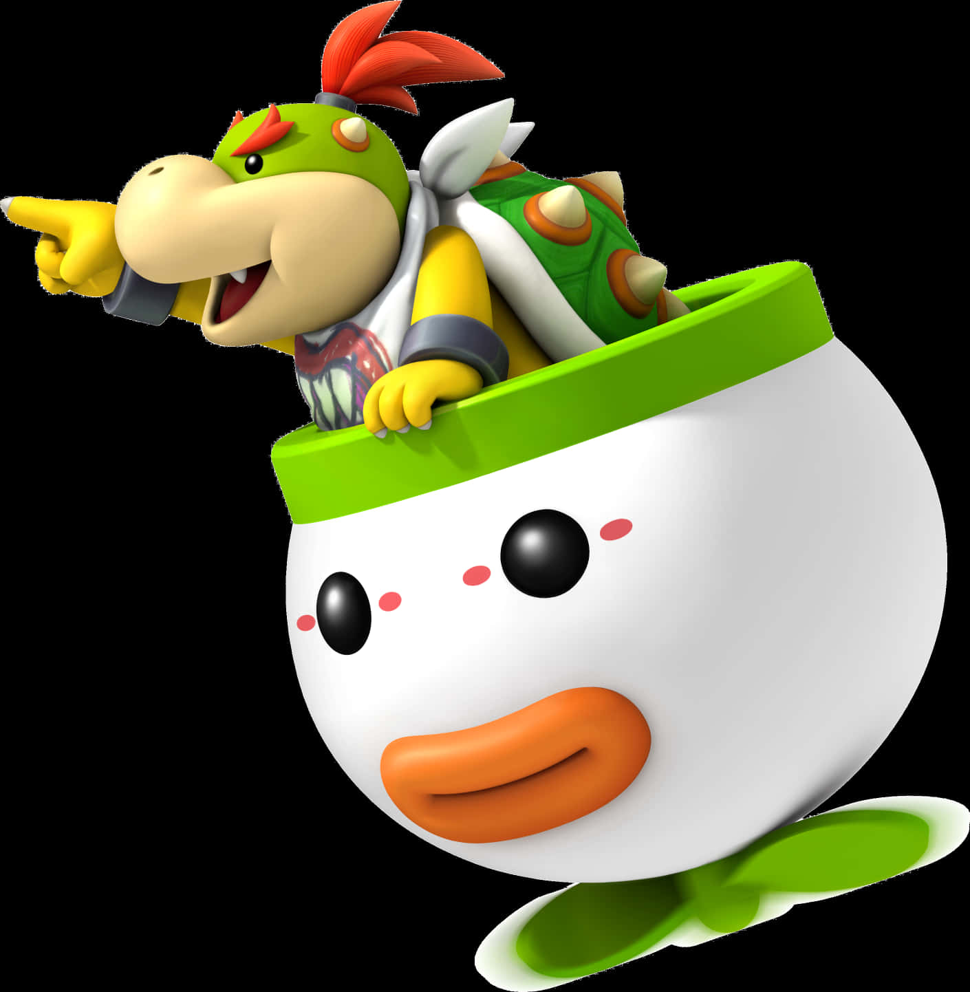 Download Bowser_ Jr_in_ Koopa_ Clow_ Car | Wallpapers.com