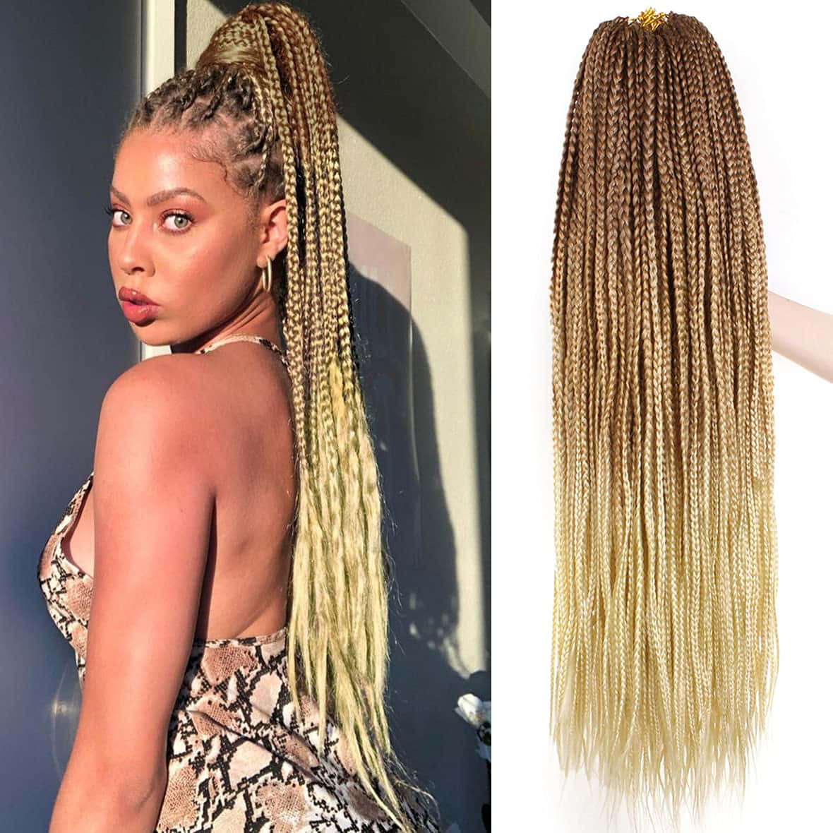 "Elegant Box Braids Hairstyle for 2021 captured - A perfect way to rock your natural hair."