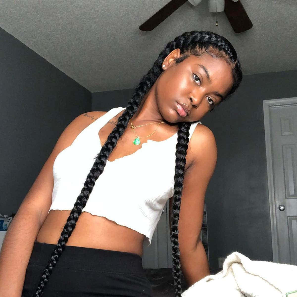 Trendy 2021 Box Braids Hairstyle Showcased In A High Definition Picture