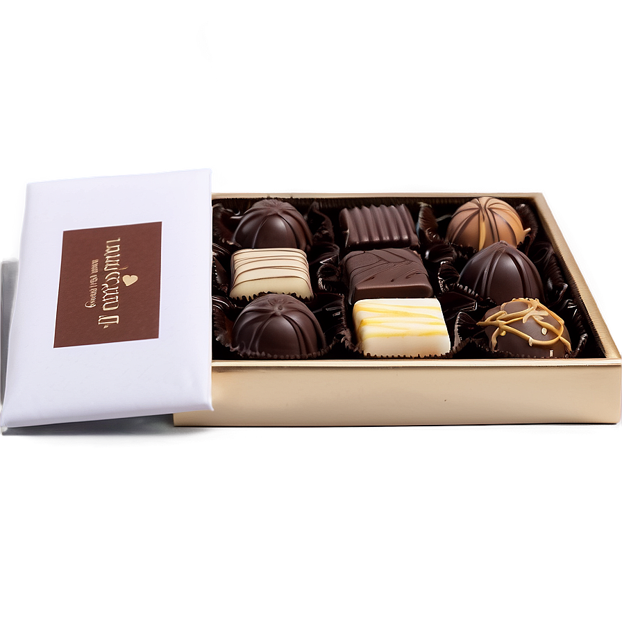 Box Of Artisan Chocolates Png 2 PNG