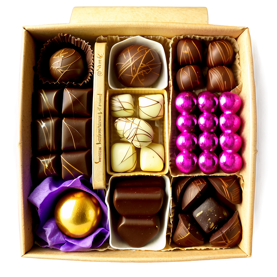 Box Of Artisan Chocolates Png Bjw31 PNG