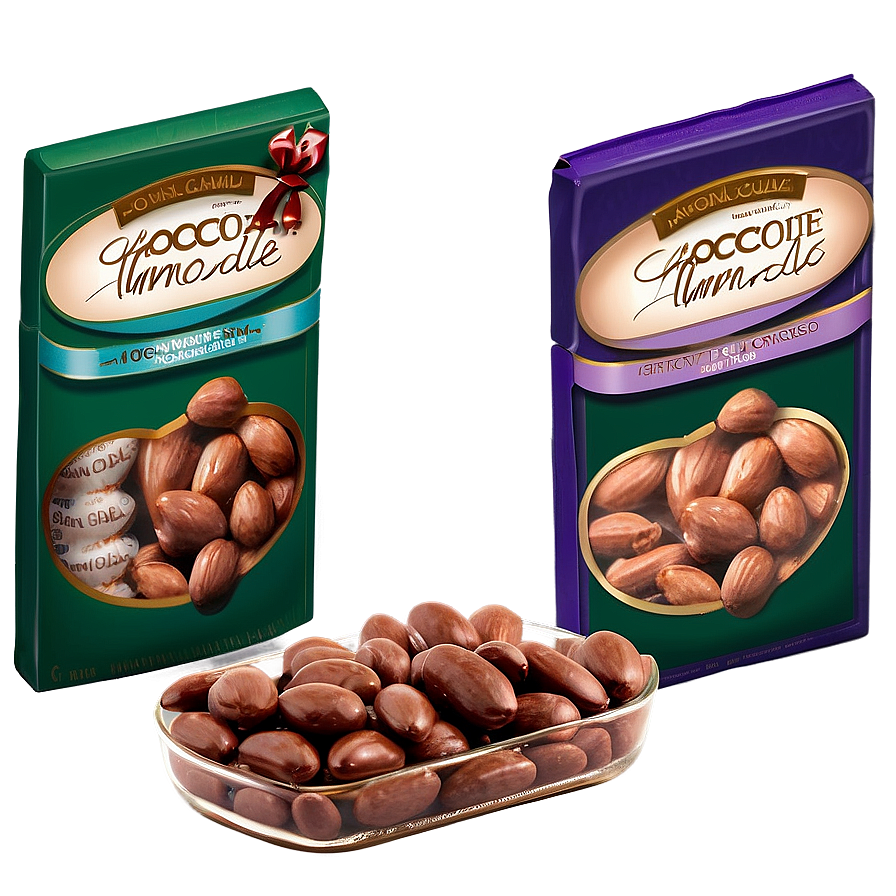 Box Of Chocolate Almonds Png Gdl11 PNG