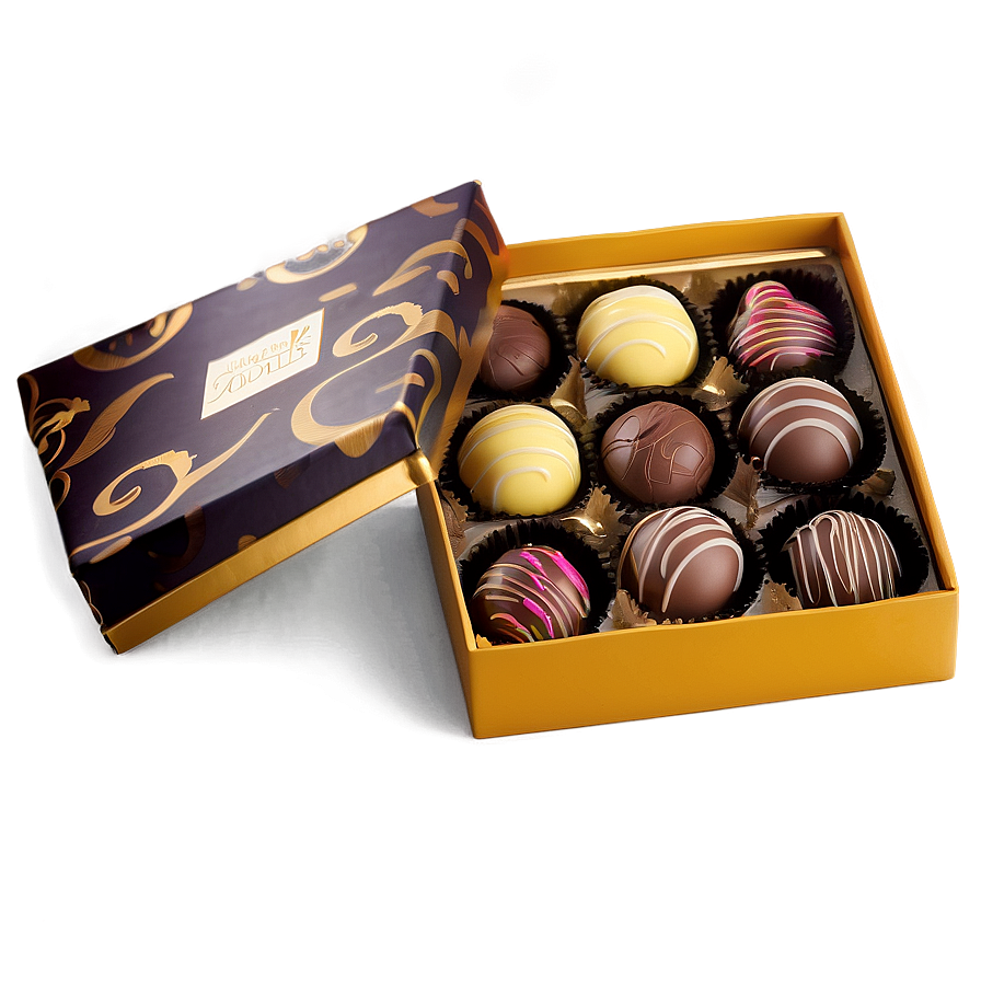 Box Of Chocolate Bonbons Png 06212024 PNG