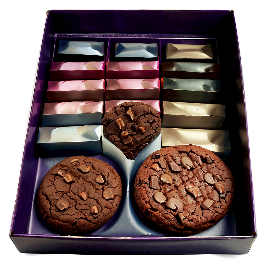Box Of Chocolate Cookies Png Nry17 PNG