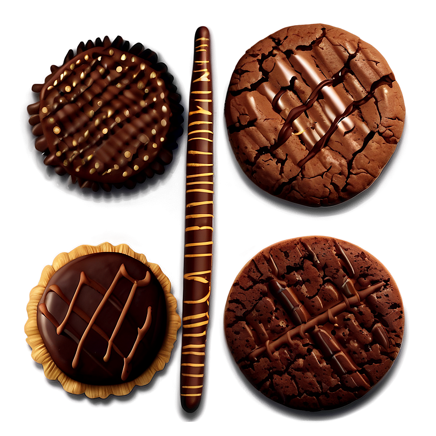 Box Of Chocolate Cookies Png Rpk PNG