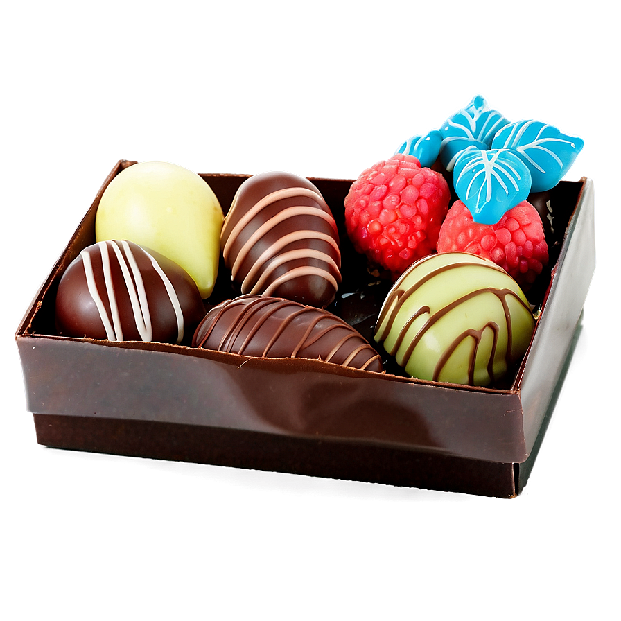 Box Of Chocolate Covered Fruit Png 06212024 PNG