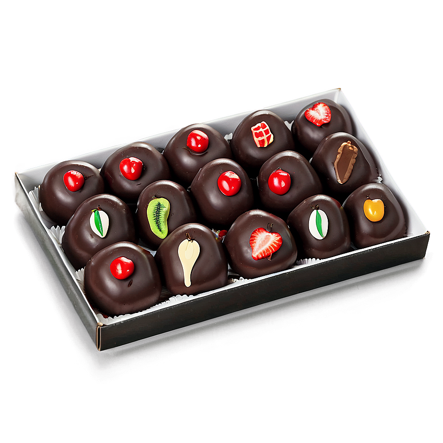 Box Of Chocolate Covered Fruit Png 06212024 PNG