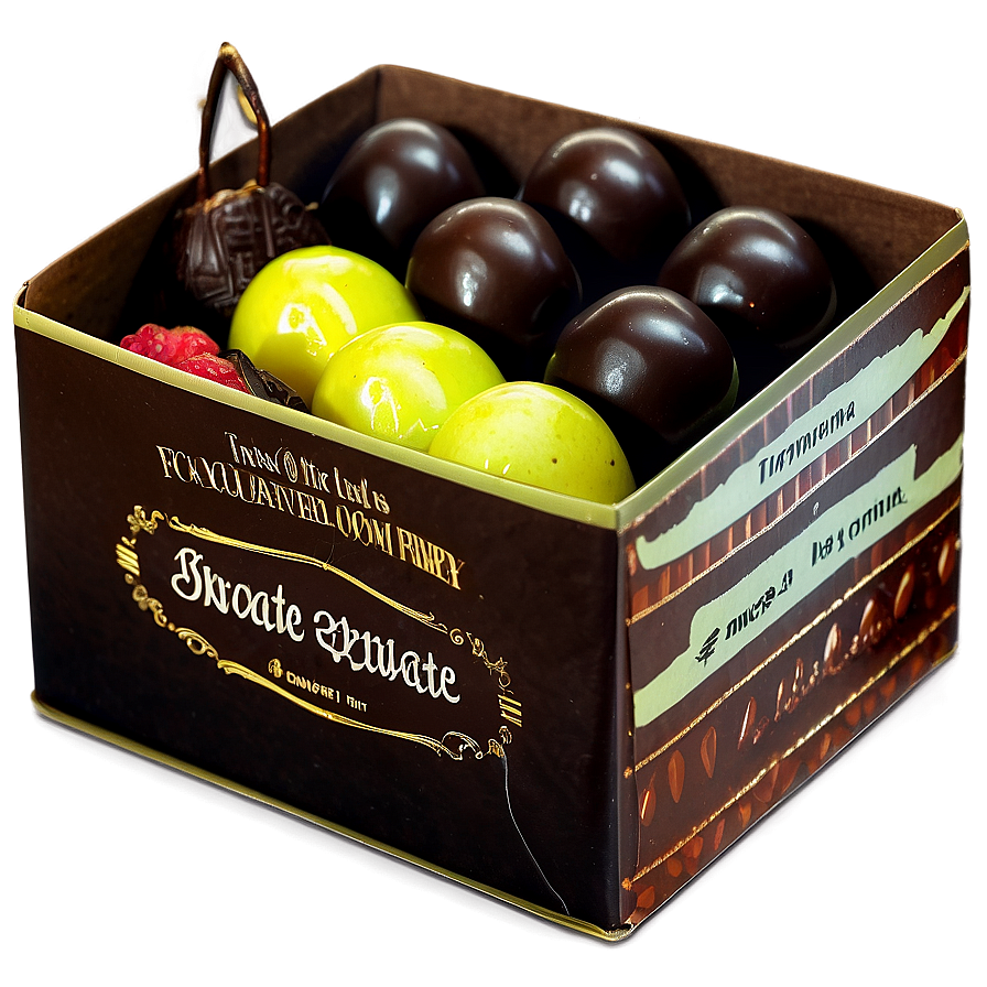 Box Of Chocolate Covered Fruit Png Gvg PNG