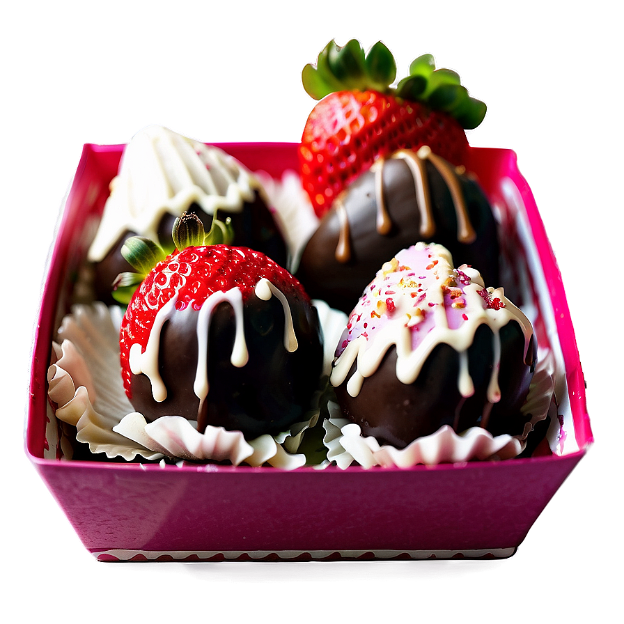 Box Of Chocolate Dipped Strawberries Png 27 PNG
