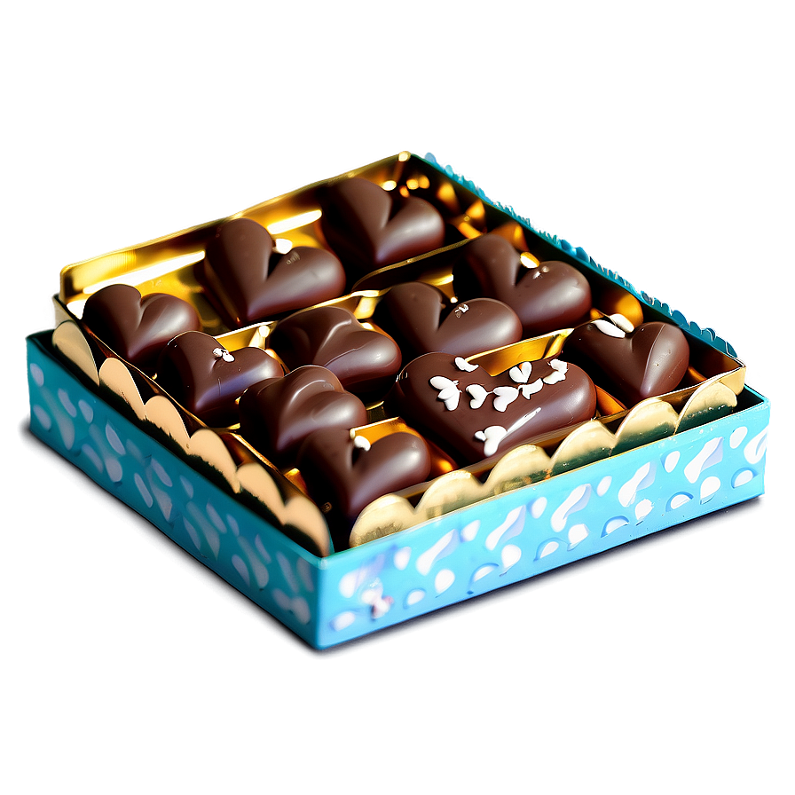 Box Of Chocolate Hearts Png 82 PNG